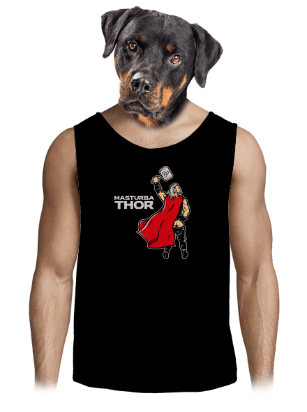 Masturbathor férfi trikó Black