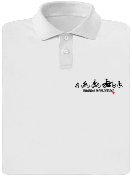 Bikers evolution férfi pólóingek White