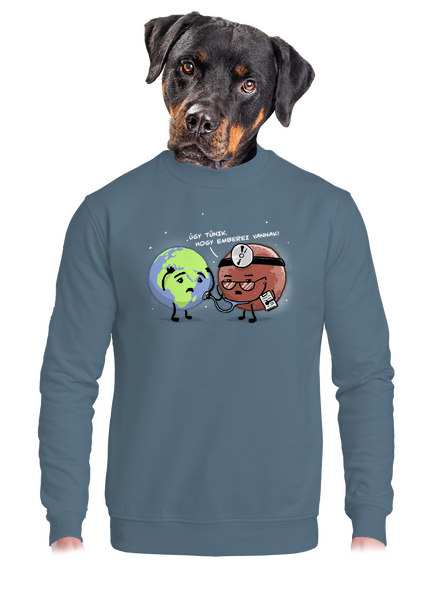 Diagnózis unisex crewneck Nordic Blue