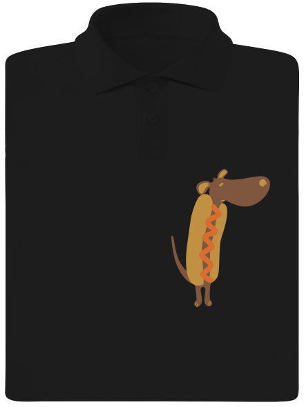 Hot dog férfi pólóingek Black