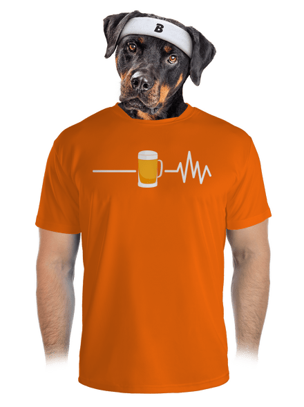 Beer help férfi sportpóló Neon Orange