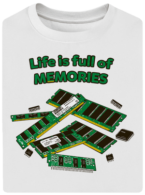 Memóriában tárolva unisex túlméretezett póló White