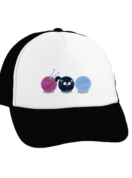 Macska teherautós sapka Black cap