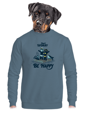 Don't worry unisex crewneck Nordic Blue