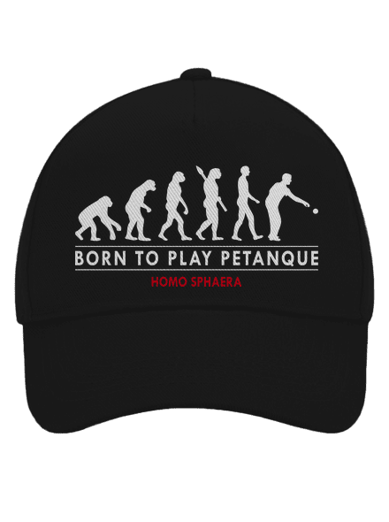 Born to play petanque baseballsapka Black