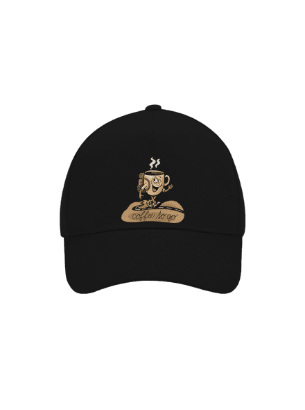Coffee to go baseballsapka Black