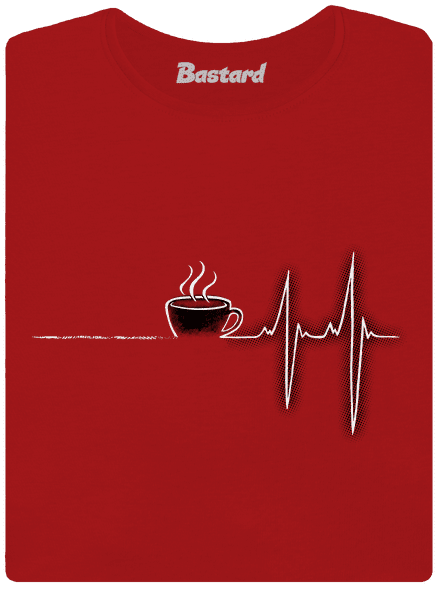 Coffee help prémium női póló Red Mal