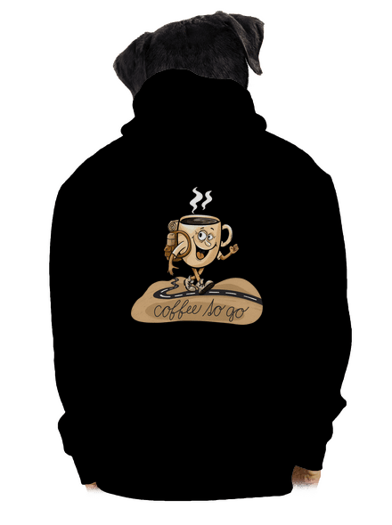 Coffee to go cipzáras férfi pulóver Black