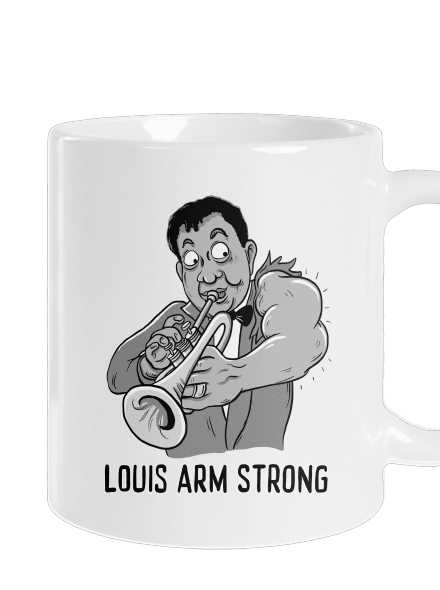 Louis Armstrong hagyományos bögre White