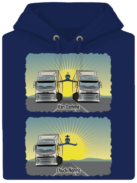Chuck & Truck unisex prémium pulóver Navy