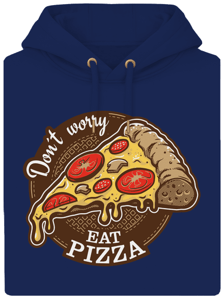 Pizza unisex prémium pulóver Navy