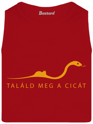 Találd meg a cicát férfi trikó Red