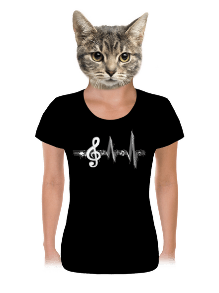 A zene az életem női póló Black