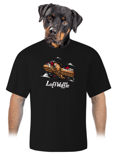 Luftwaffle unisex túlméretezett póló Black
