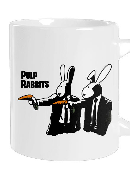 Pulp Rabbits nagy bögre White