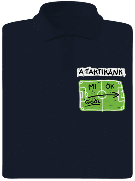 A futballtaktikánk férfi pólóingek Navy Mal