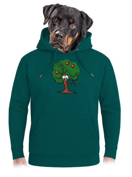 Alma és almafa unisex prémium pulóver Emerald Green