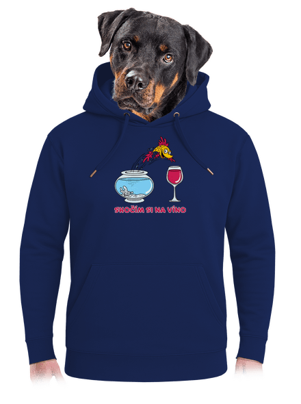 Kiugrok egy borra unisex prémium pulóver Navy