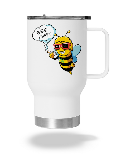 Bee happy termosz bögre White