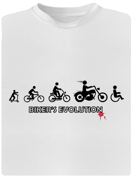 Bikers evolution férfi sportpóló White