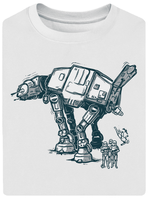 AT-AT unisex túlméretezett póló White