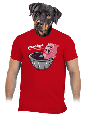 Formában férfi póló Red