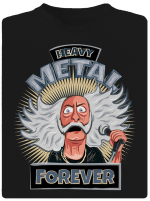 Heavy metal forever férfi sportpóló Black