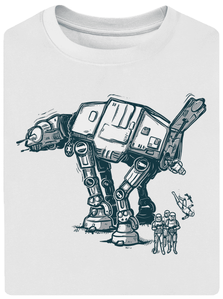 AT-AT unisex túlméretezett póló White