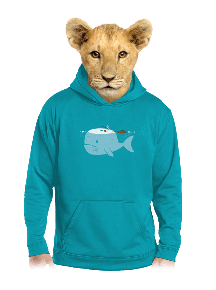  gyerek kenguruzsebes pulóver Hawaiian Blue