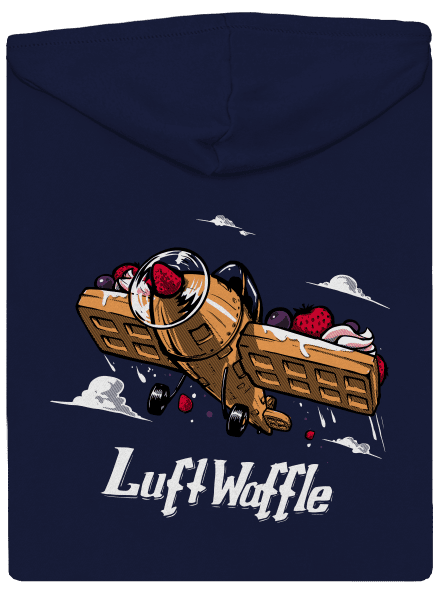 Luftwaffle cipzáras férfi pulóver Navy