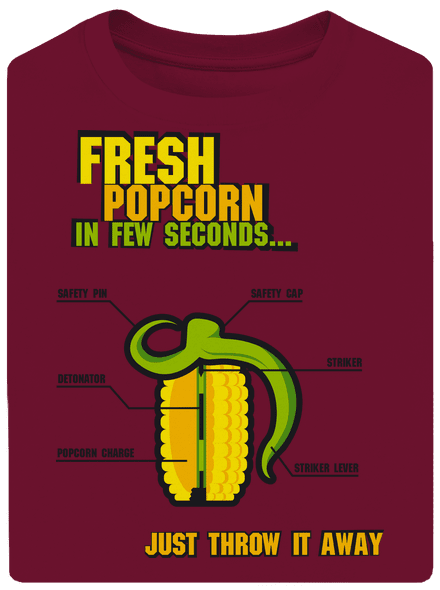 Popcorn grenade unisex túlméretezett póló Garner
