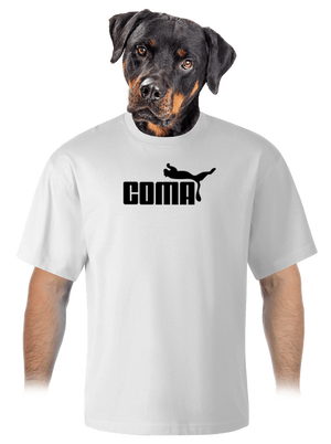 Coma unisex túlméretezett póló White
