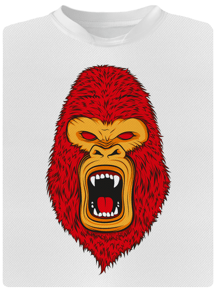 Gorilla face gyerek sport póló White