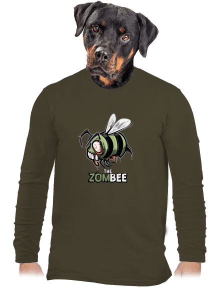 ZomBee férfi hosszú ujjú póló Urban Khaki