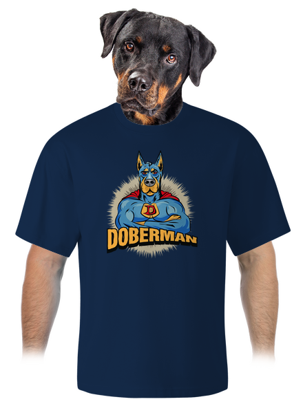 Doberman unisex túlméretezett póló Midnight Blue