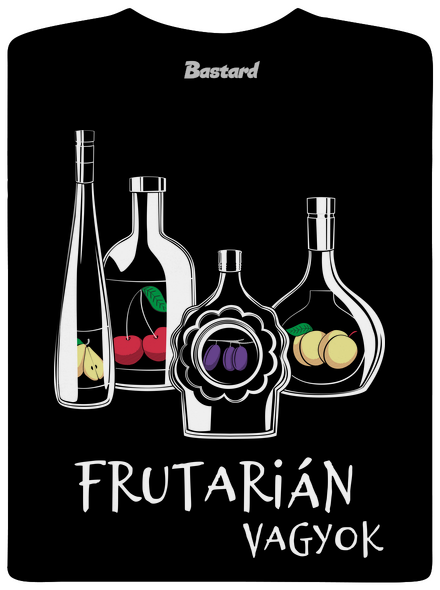 Frutarián férfi hosszú ujjú póló Black