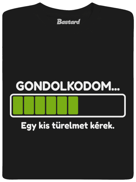 Gondolkodom férfi póló Black