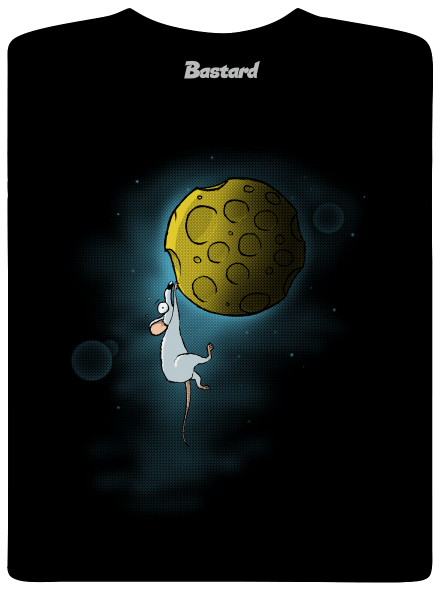 Moon cheese férfi póló Black