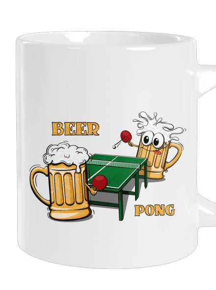 Beer pong nagy bögre White