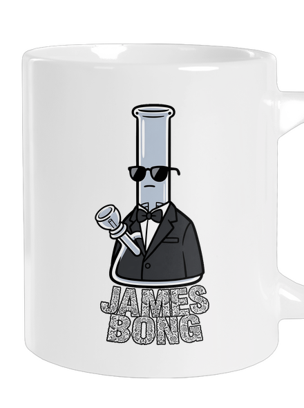 James Bong nagy bögre White