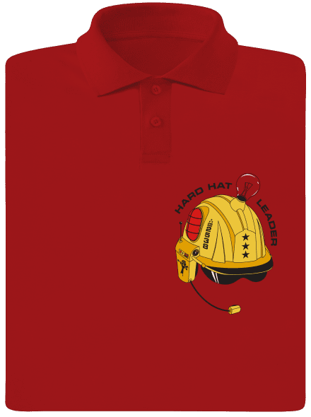 Hard hat leader férfi pólóingek Red Mal