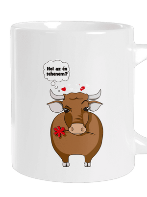 Tehén és bika nagy bögre White