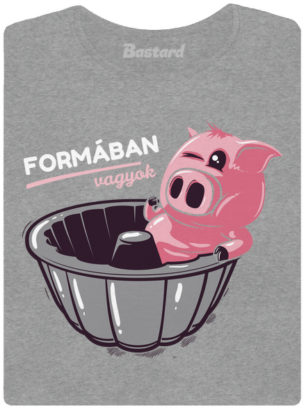 Formában női póló Dark Gray Melange