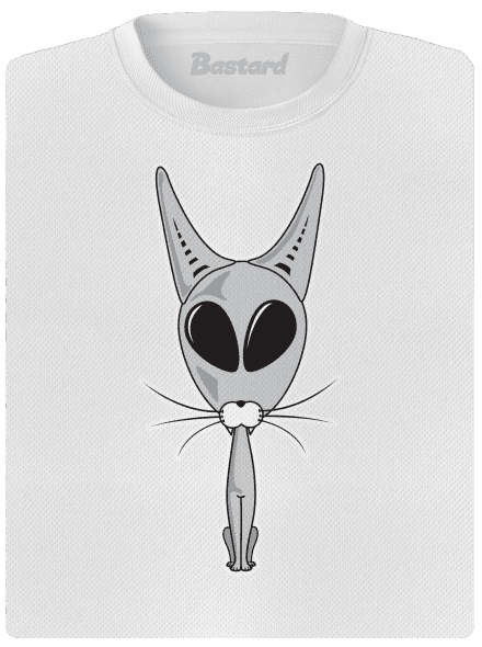 UFO cat női sportpóló White