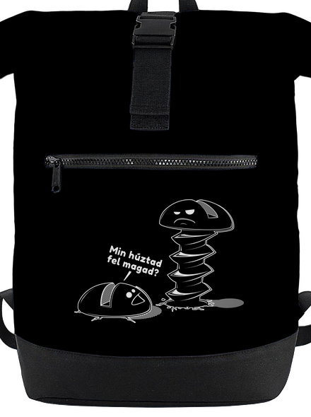 Felhúzva hátizsák Black