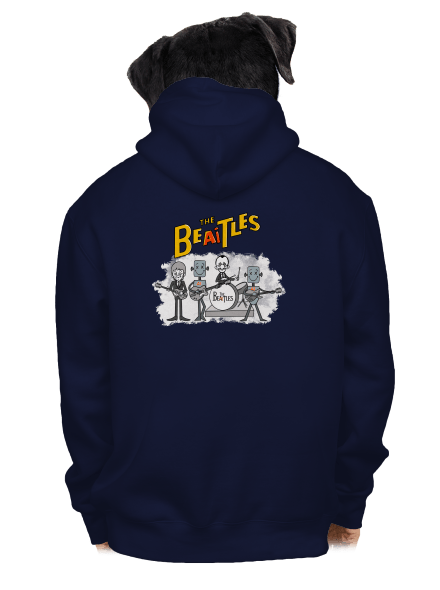 AI Beatles cipzáras férfi pulóver Navy