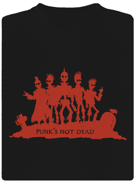 Punks not dead! gyerek sport póló Black