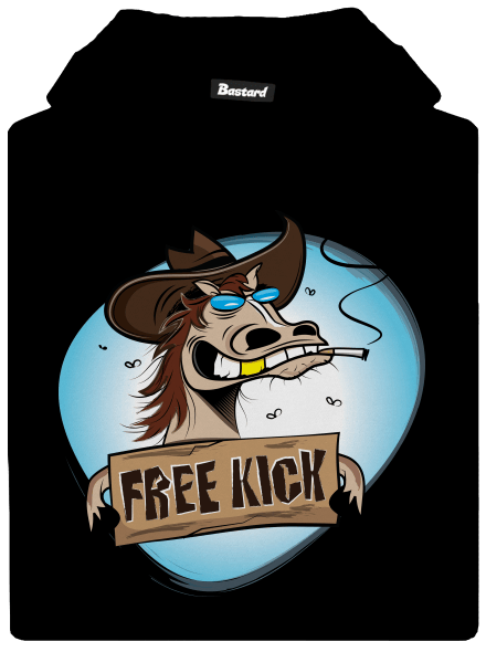 Free kick gyerek kenguruzsebes pulóver Black