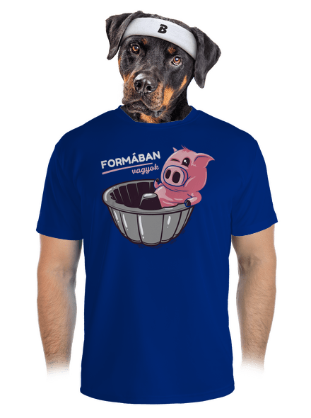 Formában férfi sportpóló Royal Blue Mal