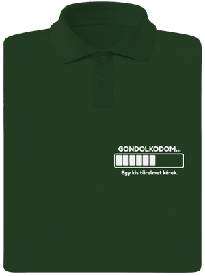 Gondolkodom férfi pólóingek Bottle Green Mal